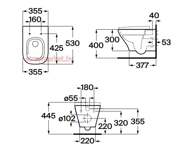 Унитаз подвесной ROCA Optica Rimless Vortex 346V13000 без ободка фото-2 Унитаз подвесной ROCA Optica Rimless Vortex 346V13000 без ободка фото-2