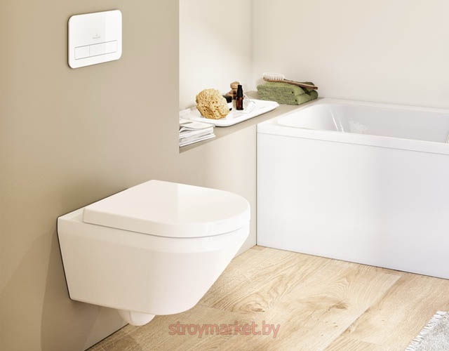 Унитаз подвесной VILLEROY&BOCH Architectura 4694CL01 без ободка с системой TwistFlush и сиденьем в комплекте фото-4