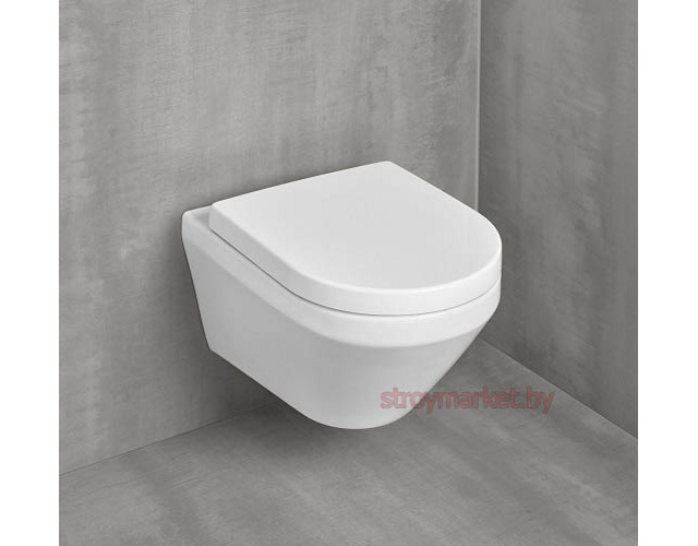Унитаз подвесной VILLEROY&BOCH Architectura 4694CL01 без ободка с системой TwistFlush и сиденьем в комплекте фото-5