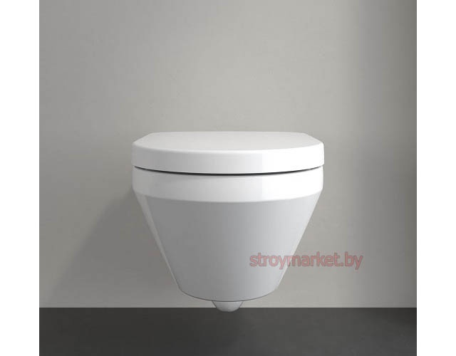 Унитаз подвесной VILLEROY&BOCH Architectura 4694CL01 без ободка с системой TwistFlush и сиденьем в комплекте фото-6
