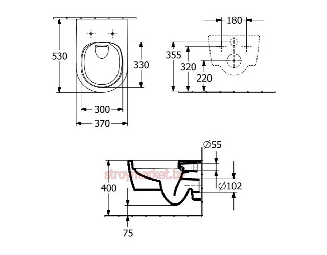 Унитаз подвесной VILLEROY&BOCH Skyla 5656CL01 без ободка с системой TwistFlush и сиденьем в комплекте фото-2 Унитаз подвесной VILLEROY&BOCH Skyla 5656CL01 без ободка с системой TwistFlush и сиденьем в комплекте фото-2