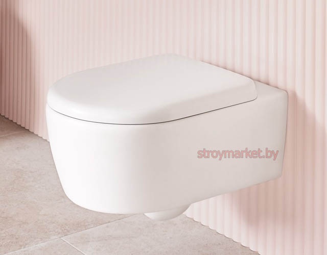 Унитаз подвесной VILLEROY&BOCH Skyla 5656CL01 без ободка с системой TwistFlush и сиденьем в комплекте фото-4 Унитаз подвесной VILLEROY&BOCH Skyla 5656CL01 без ободка с системой TwistFlush и сиденьем в комплекте фото-4