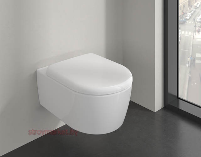 Унитаз подвесной VILLEROY&BOCH Skyla 5656CL01 без ободка с системой TwistFlush и сиденьем в комплекте фото-5 Унитаз подвесной VILLEROY&BOCH Skyla 5656CL01 без ободка с системой TwistFlush и сиденьем в комплекте фото-5
