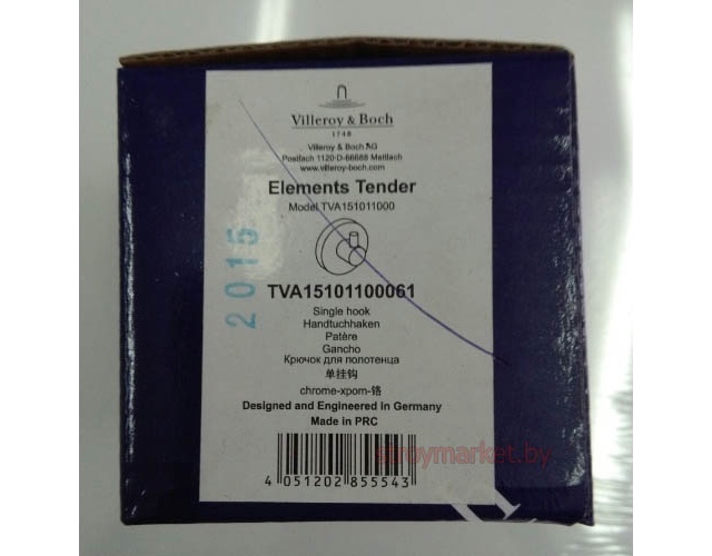 Крючок для ванной VILLEROY&BOCH Elements Tender TVA15101100061