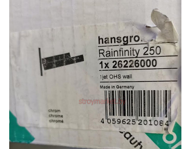   HANSGROHE Rainfinity 250 1jet 26226000 /